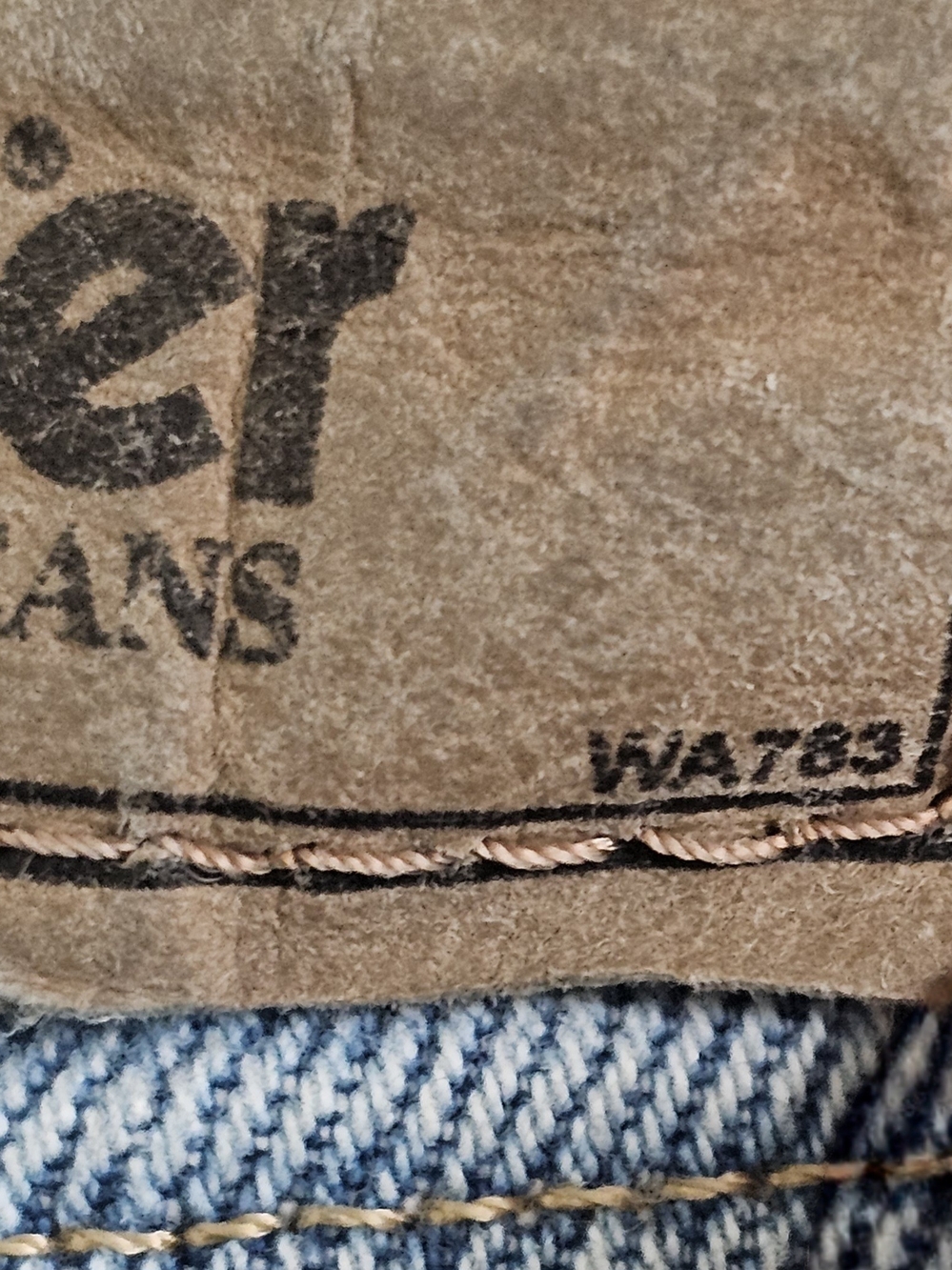 Wrangler WA783 Men Regular Straight Leg Jeans Blue Denim 36x28 Vtg 90s Western - Picture 7 of 14
